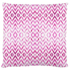 Chevrons Abstrait Rose Large Cushion Case (two Sides) by kcreatif