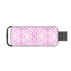 Chevrons Abstrait Rose Portable Usb Flash (two Sides) by kcreatif