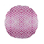 Chevrons Abstrait Rose Standard 15  Premium Round Cushions Front