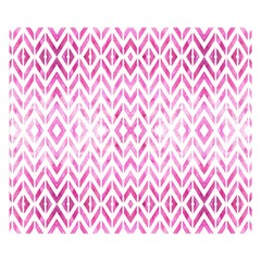 Chevrons Abstrait Rose Double Sided Flano Blanket (small)  by kcreatif