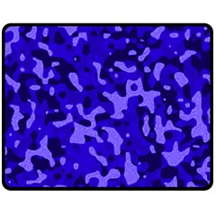 Army Blue Fleece Blanket (medium)  by myuique