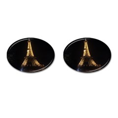 Tour Eiffel Paris Nuit Cufflinks (oval) by kcreatif