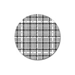 Pattern Carreaux Noir/Gris Magnet 3  (Round) Front