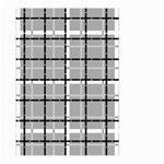 Pattern Carreaux Noir/Gris Large Garden Flag (Two Sides) Front