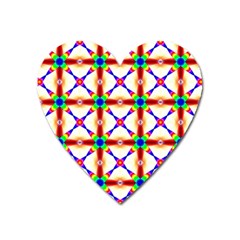 Rainbow Pattern Heart Magnet by Mariart