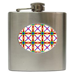 Rainbow Pattern Hip Flask (6 Oz) by Mariart