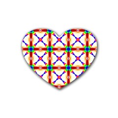 Rainbow Pattern Heart Coaster (4 Pack)  by Mariart