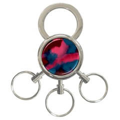 Dégradé Rose/bleu 3-ring Key Chain by kcreatif