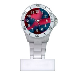 Dégradé Rose/bleu Plastic Nurses Watch by kcreatif