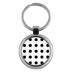 Background Dot Pattern Key Chain (round) by HermanTelo