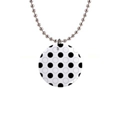 Background Dot Pattern 1  Button Necklace by HermanTelo