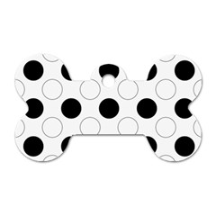 Background Dot Pattern Dog Tag Bone (two Sides)