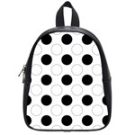 Background Dot Pattern School Bag (Small) Front