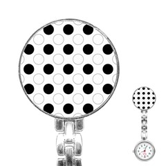 Background Dot Pattern Stainless Steel Nurses Watch