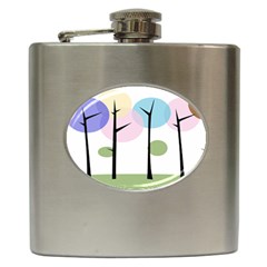 Forest Trees Nature Plants Hip Flask (6 Oz)