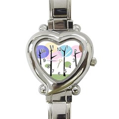 Forest Trees Nature Plants Heart Italian Charm Watch