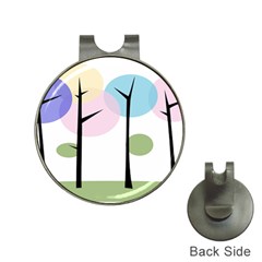 Forest Trees Nature Plants Hat Clips With Golf Markers