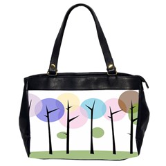 Forest Trees Nature Plants Oversize Office Handbag (2 Sides)