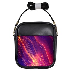 Abstrait Lumière Girls Sling Bag by kcreatif