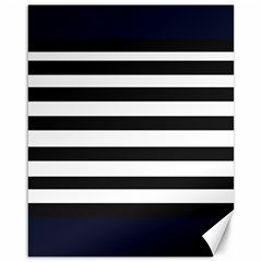 Bandes Noir/bleu Marine Canvas 16  X 20  by kcreatif