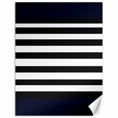 Bandes Noir/bleu Marine Canvas 18  X 24  by kcreatif