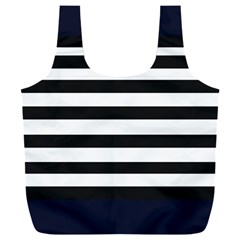 Bandes Noir/bleu Marine Full Print Recycle Bag (xxl)