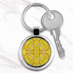 Vivid Warm Ornate Pattern Key Chain (Round)