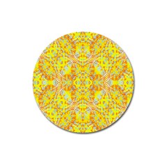 Vivid Warm Ornate Pattern Magnet 3  (Round)