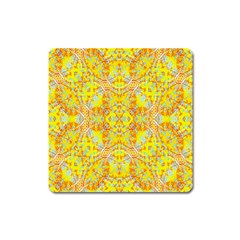 Vivid Warm Ornate Pattern Square Magnet