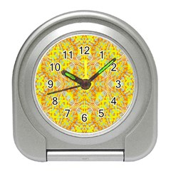 Vivid Warm Ornate Pattern Travel Alarm Clock