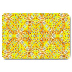 Vivid Warm Ornate Pattern Large Doormat  by dflcprintsclothing