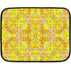 Vivid Warm Ornate Pattern Double Sided Fleece Blanket (Mini) 