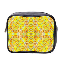 Vivid Warm Ornate Pattern Mini Toiletries Bag (Two Sides)