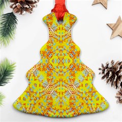 Vivid Warm Ornate Pattern Christmas Tree Ornament (Two Sides)