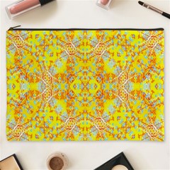 Vivid Warm Ornate Pattern Cosmetic Bag (XXXL)