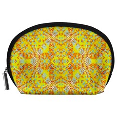 Vivid Warm Ornate Pattern Accessory Pouch (Large)