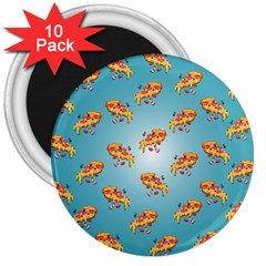 Pizza Love 3  Magnets (10 Pack)  by designsbymallika