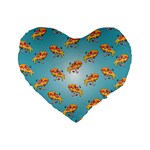 PIZZA LOVE Standard 16  Premium Heart Shape Cushions Front