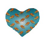 PIZZA LOVE Standard 16  Premium Heart Shape Cushions Back