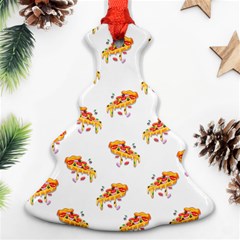 Pizza Pattern Christmas Tree Ornament (two Sides) by designsbymallika