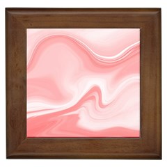 Pink Marble Print Framed Tile by designsbymallika