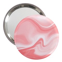 Pink Marble Print 3  Handbag Mirrors by designsbymallika