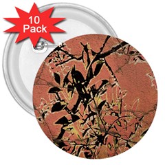 Floral Grungy Style Artwork 3  Buttons (10 Pack)  by dflcprintsclothing