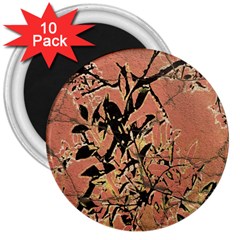 Floral Grungy Style Artwork 3  Magnets (10 Pack)  by dflcprintsclothing