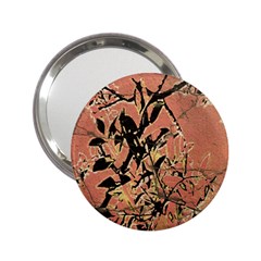 Floral Grungy Style Artwork 2 25  Handbag Mirrors