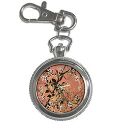 Floral Grungy Style Artwork Key Chain Watches by dflcprintsclothing