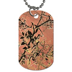 Floral Grungy Style Artwork Dog Tag (one Side)