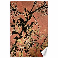 Floral Grungy Style Artwork Canvas 24  X 36  by dflcprintsclothing