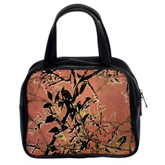 Floral Grungy Style Artwork Classic Handbag (two Sides) by dflcprintsclothing