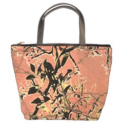 Floral Grungy Style Artwork Bucket Bag by dflcprintsclothing